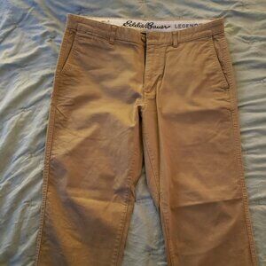 Eddie Bauer Men's Flex Chinos - Slim (34x30, Light Khaki)